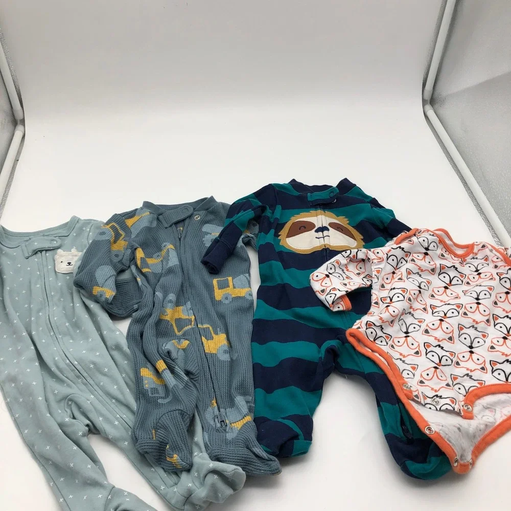 Baby Boys Newborn / 0-3M Fall Winter Clothing BUNDLE One Piece Pajamas Hanna